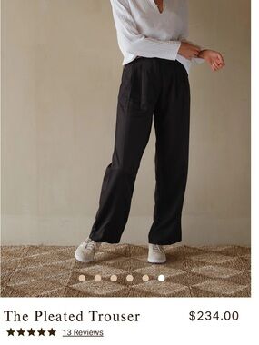 DONNI. Black Pleated Trousers